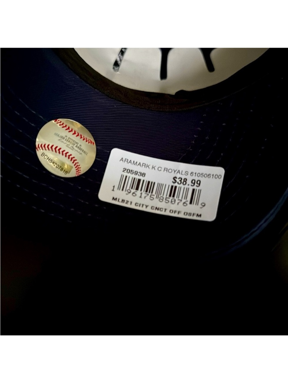 ⚾️ NWT ~ Era KC Royals Navy and White 9TWENTY Adjustable Cap Unisex - Picture 2 of 11